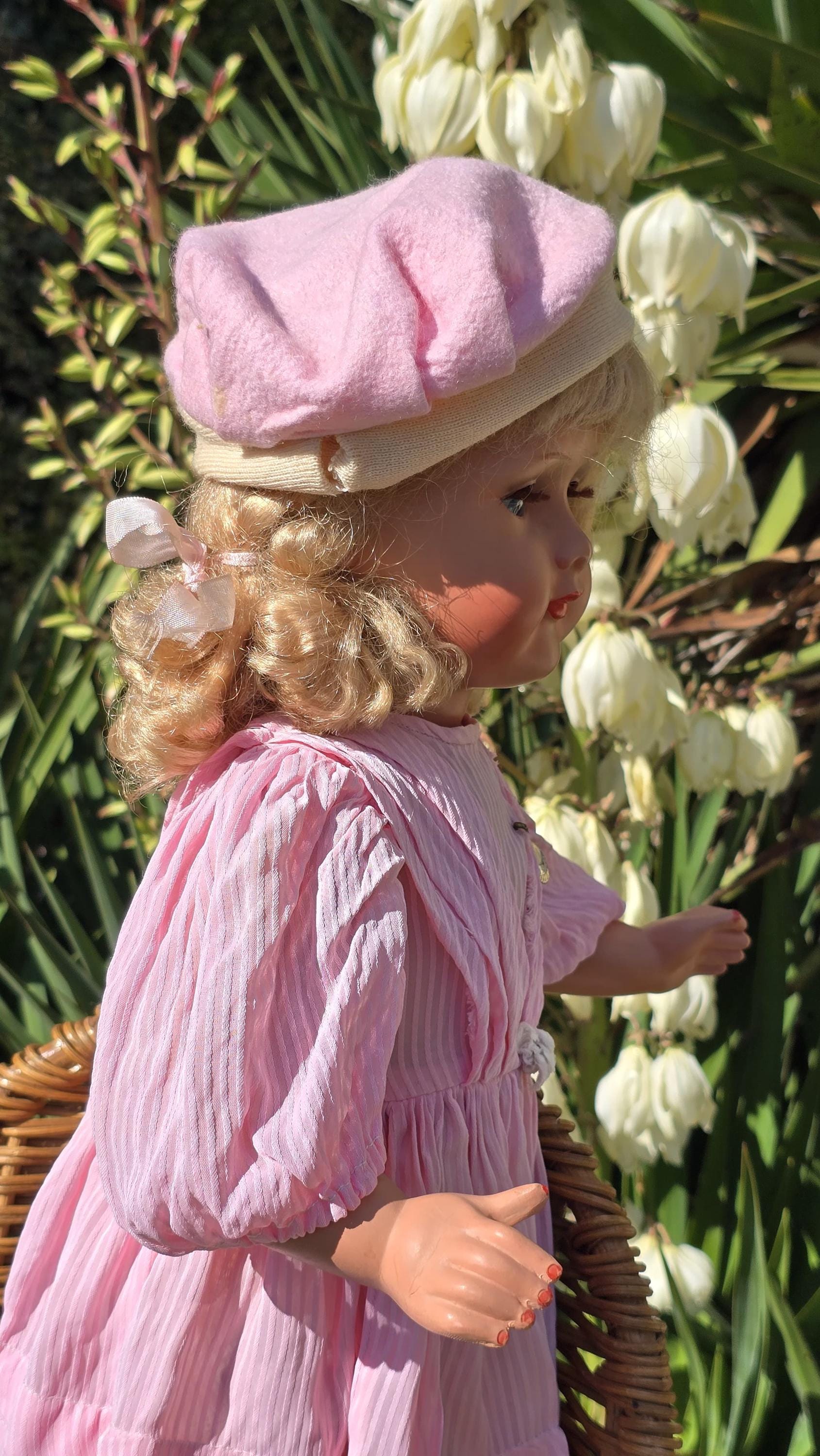 Poupée Ancienne Bella 31 Cm – Rhodoid, Fabrication Française Années 1950