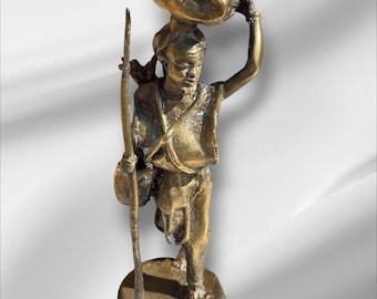 ヴィンテージブロンズアフリカ像：部族芸術の彫像、民族装飾 - Etsy 日本