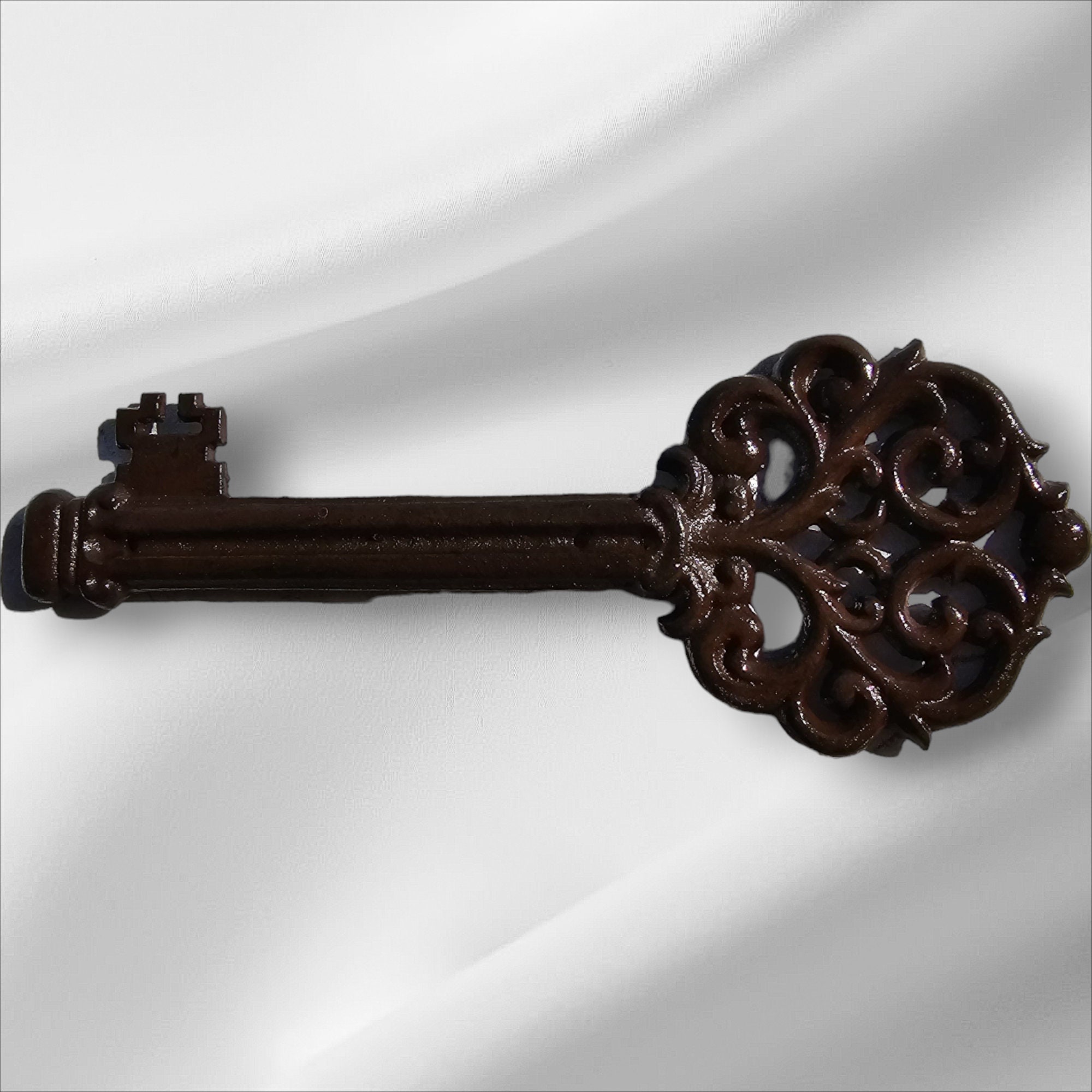 Vintage Large Cast Iron Decorative Skeleton Key 10" Wall Decoration