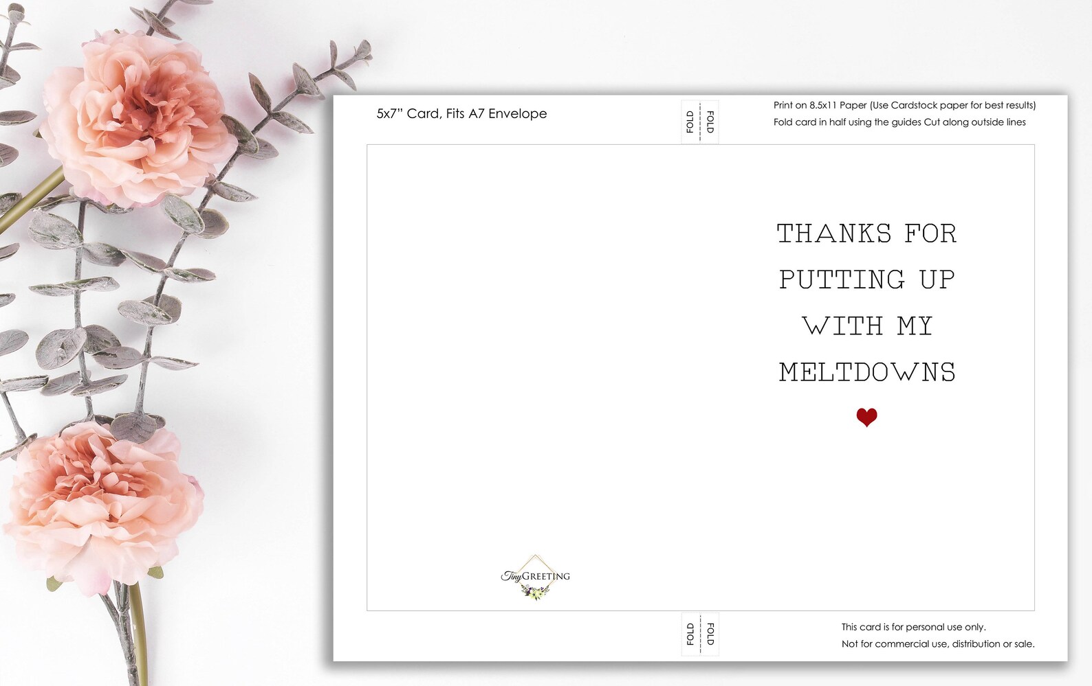 Funny Printable Greeting Card Just Because Card Download | Etsy