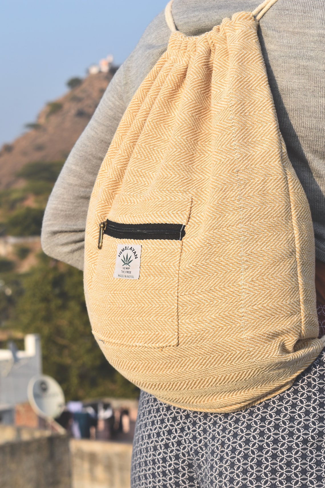 Hemp Material Himalayan Hemp Bag Drawstring Bag A Hemp Etsy