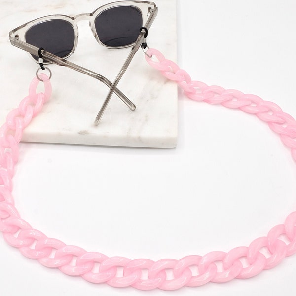 Glasses Chain / Mask Holder Size M transparent ROSA Eyeglass Band Mask