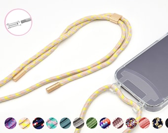 2in1 mobile phone case and mobile phone chain CLEAR with removable cord clip for iPhone