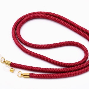 Glasses strap / mask holder RASPBERRY RED made of PPM rope 4 mm glasses chain mask