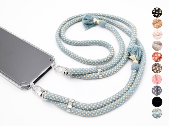 Cadena para móvil con cordón de algodón con mosquetón para iPhone y Samsung  Funda transparente para móvil con ojales Cotton Style también con imán  MagSafe -  México