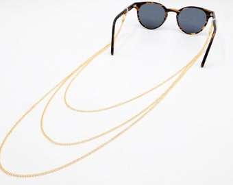 Zierliche Brillenkette/ Maskenhalterung in gold - 3 Ketten