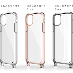 Case for mobile phone chain TRANSPARENT for iPhone & Samsung mobile phone case with eyelets optionally compatible with Magnet MagSafe image 10