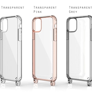 Hülle für Handykette TRANSPARENT für iPhone & Samsung Handyhülle mit Ösen wahlweise mit Magnet MagSafe kompatibel Bild 10