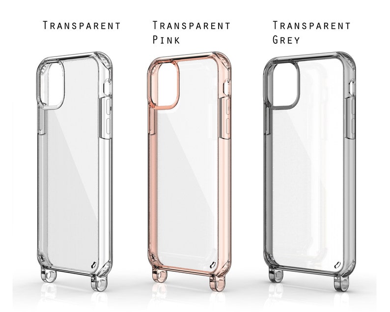 Case for mobile phone chain TRANSPARENT for iPhone & Samsung mobile phone case with eyelets optionally compatible with Magnet MagSafe image 10