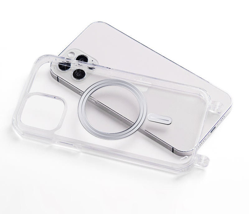 Handykette mit Gurt TRANSPARENT für iPhone und Samsung Handyhülle mit Ösen  wahlweise mit Magnet MagSafe kompatibel -  日本