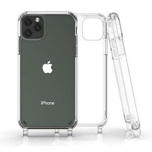 Case for mobile phone chain TRANSPARENT for iPhone & Samsung mobile phone case with eyelets optionally compatible with Magnet MagSafe Ohne MagSafe