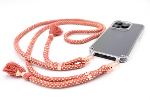 Mobile Phone Chain With Cotton Cord With Carabiner for iPhone and Samsung  Transparent Mobile Phone Case With Eyelets Cotton Style Also With Magsafe  Magnet -  Finland