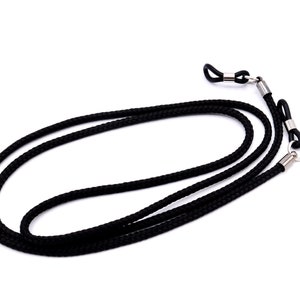 Glasses strap / mask holder BLACK made of PPM rope 3 mm glasses chain mask