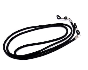 Glasses strap / mask holder BLACK made of PPM rope 3 mm glasses chain mask