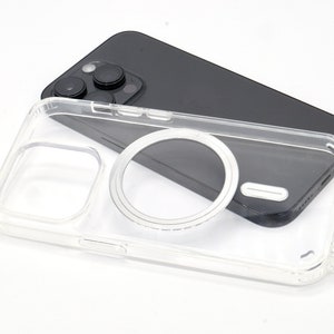 MagSafe Hülle für Handykette TRANSPARENT für iPhone & Samsung Handyhülle mit Ösen mit Magnet MagSafe kompatibel Bild 2