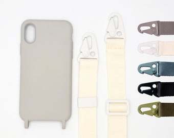 Mobile phone chain STONE with strap for iPhone - mobile phone case made of silicone with eyelets