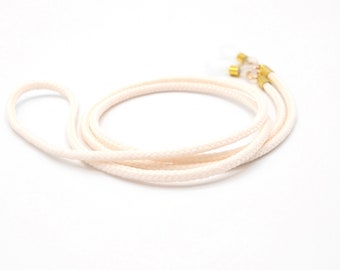 Glasses strap / mask holder CREAM made of PPM rope 3 mm glasses chain mask