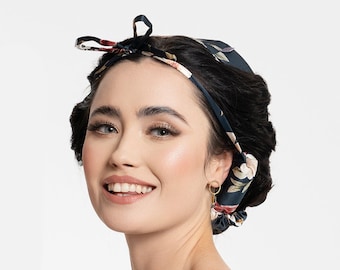 Lockenwickler Seide, Seiden-lockenwickler für Locken ohne Hitze, Damen Locken, mit 2 Seidenscrunchies, 100% seide, blumen-felice, ALMANIË