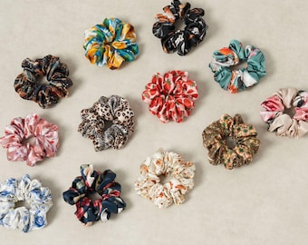 Seidenscrunchie, Damen Haargummi aus 100% seide, Scrunchie Gummiband, glänzend, handgemacht, Haarschutz, Maulbeerseidem, scrunchies