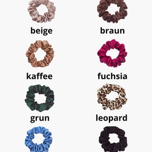 Small Silk Scrunchie, Baby scrunchie, Thin Women’s Hair Tie, baby hair tie, 5 cm Wide, Small Hair Bands for Braids, 画像 2