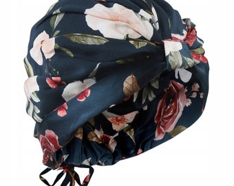 Schlaf Turban seide - die natürliche Haarpflege im Schlaf, Seidenturban, Türban Seiden, Schlafmütze Kopftuch, Schlafturban, blumen-felice