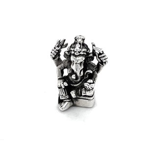 Solid Sterling Silver Pin, Lapel Pin, Ganesha Pin, Groomsmen Gift, Hindu Gift, Ganesh Lapel Pin, Ganesha Jewelry, Protection Jewelry