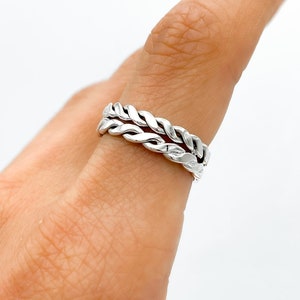 Sterling Silver Ring, Woven Ring, Braided Ring, Unisex Silver Ring, Stacking Ring, Rustic Silver Ring, Silver Woven Jewelry