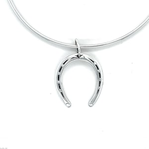 Sterling Silver Horseshoe Pendant: Lucky Charm Jewelry