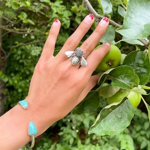 Sterling Silver Turquoise Cuff Bracelet, Geometric Bracelet, Southwestern Style Bracelet, Turquoise Jewelry, Unisex Bracelet