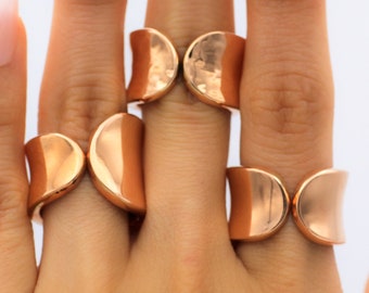 Copper Band, Pure Copper Ring, Hammered Copper Ring,  Solid Copper Ring, Thick Copper Band, Copper Wedding Anniversary, Arthritis Jewelry