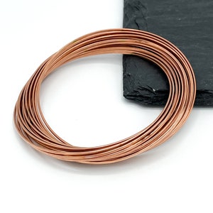 Copper Bangle, Stacking Bangle, Copper Bangle Set, Copper Bracelet, Copper Jewelry, Wire Copper Bangle