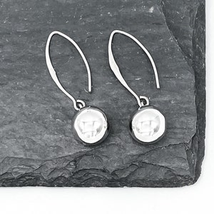 Sterling Silver Ball Earrings, Sphere Silver Earrings, Bead Dangle Earrings, Ball Drop Earrings, Threader Earrings