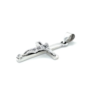 Sterling Silver Pendant, Crucifix Pendant, Cross Pendant, Large Crucifix Pendant, Cross with Jesus, 3D Crucifix, Religious Jewelry