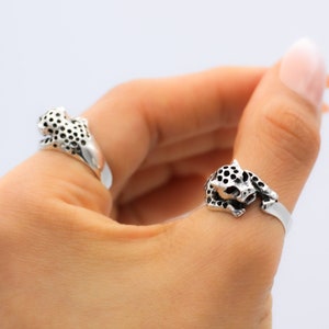 Sterling Silver Ring, Leopard Ring, Cheetah Ring, Cat Ring, Rustic Ring, Thumb Ring, Pinky Ring, Unisex Ring