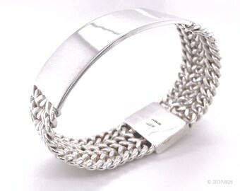 ブレスレット WILLIE and DUFFY Silver 925 handmade Tawney Cruz-Willie Sterling Silver Turquoise Stamped Wide