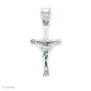 Sterling Silver Pendant, Crucifix Pendant, Cross Pendant, Large Crucifix Pendant, Cross with Jesus, 3D Crucifix, Religious Jewelry