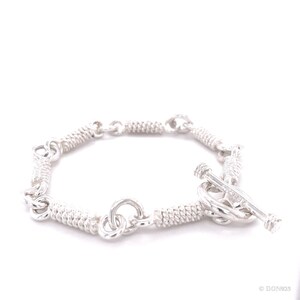 Sterling Silver Bracelet, Twisted Bracelet, Knot Bracelet, Nautical Bracelet, Cable Bracelet, Chunky Bracelet, Unisex Bracelet