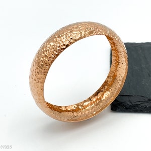 Hammered Copper Bangle, Concave Copper Bangle, Wide Copper Bangle, Copper Bracelet, Copper Jewelry