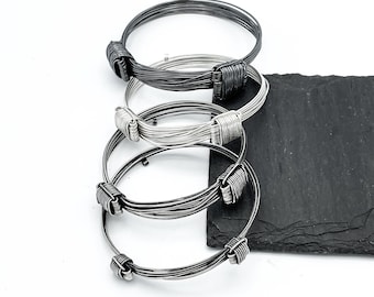 Sterling zilveren verstelbare armband, knoop armband, "Olifant haar armband", rustieke armband, multi draad armband, unisex armband