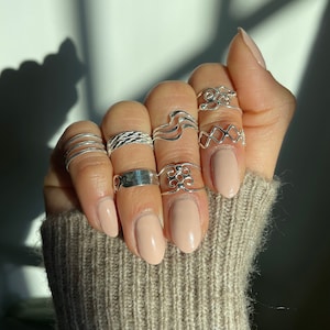 Sterling Silver Adjustable Ring, Midi Ring, Mid Finger Ring, Silver Toe Ring, Adjustable Toe Ring