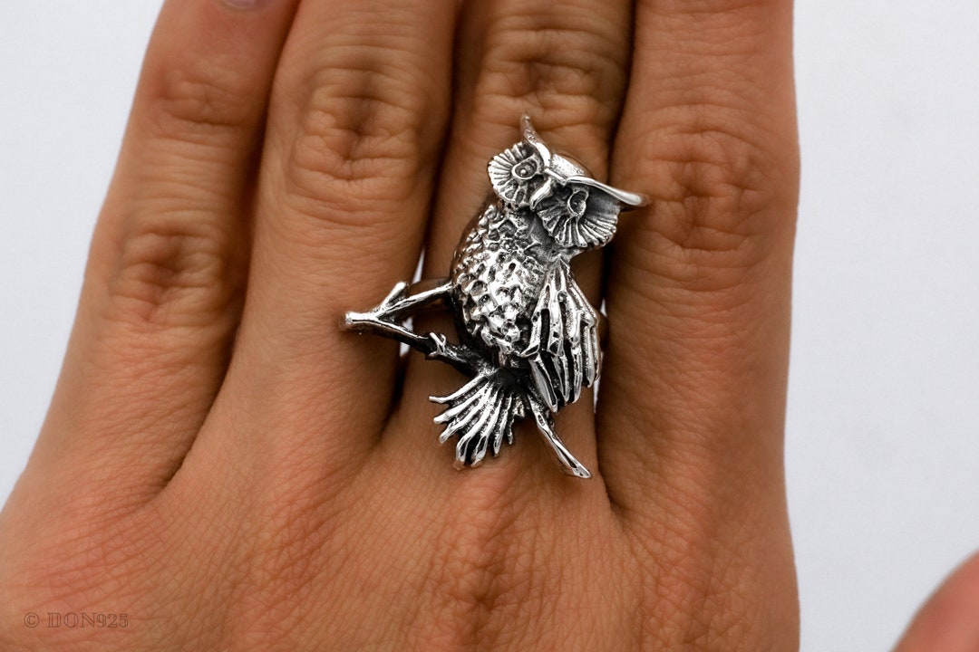 Etsy owl ring best sale