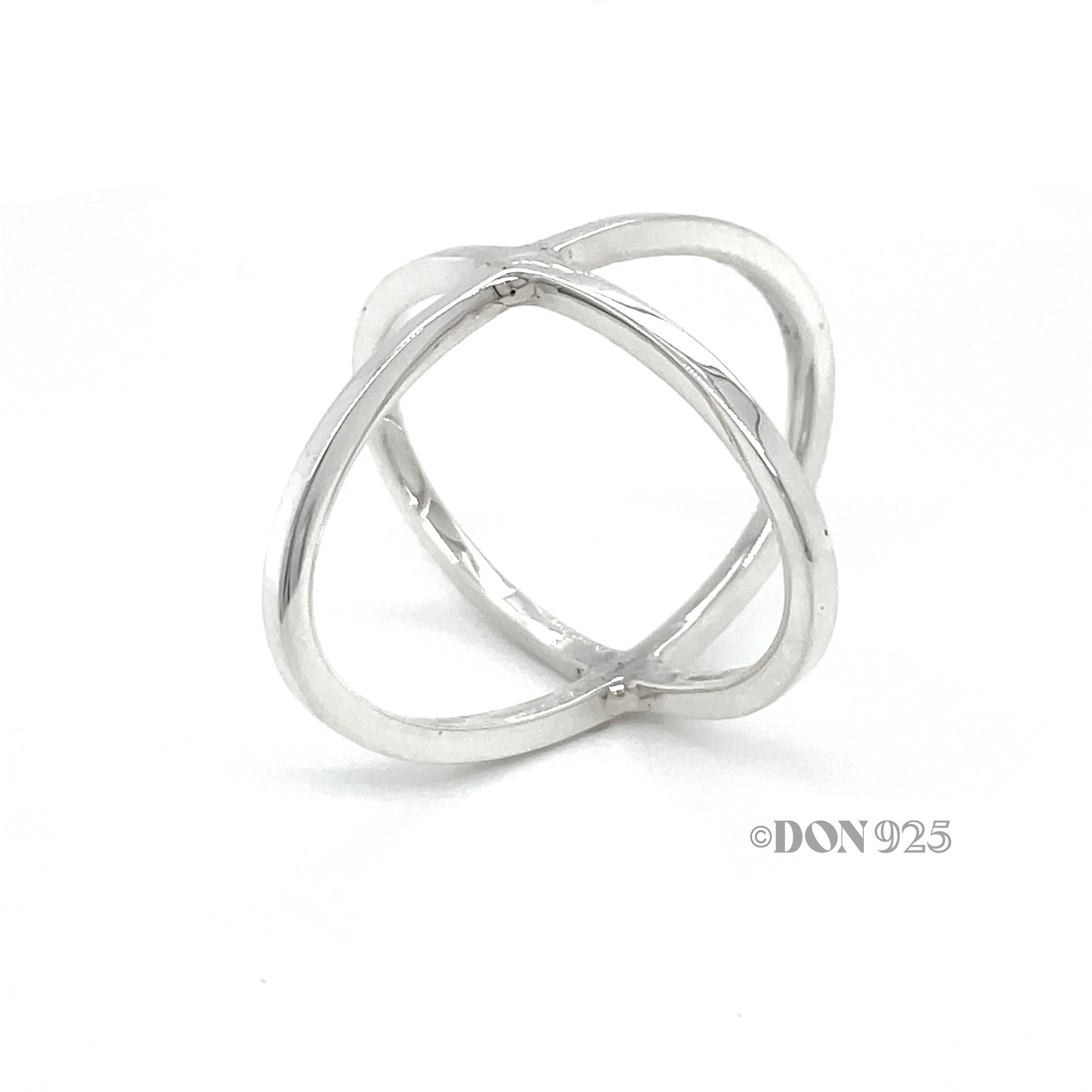 史上一番安い Sterling Ring Geometric Ring, Minimalist Ring, X Silver アクセサリー