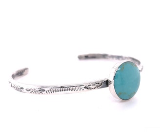 Sterling Silver Cuff Bracelet, Turquoise Bracelet, Southwestern Style Bracelet,  Mexican Silver Bracelet, Turquoise Jewelry, Unisex Bracelet