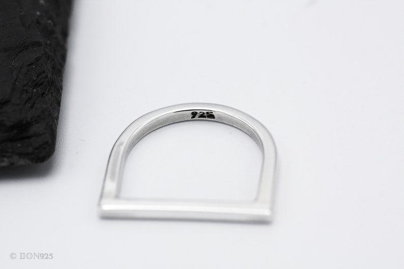 Horizontal Bar Ring Silver Band Geometric Jewelry Thin Silver Ring Dainty Sterling Silver Ring Minimalist Ring Stacking Ring