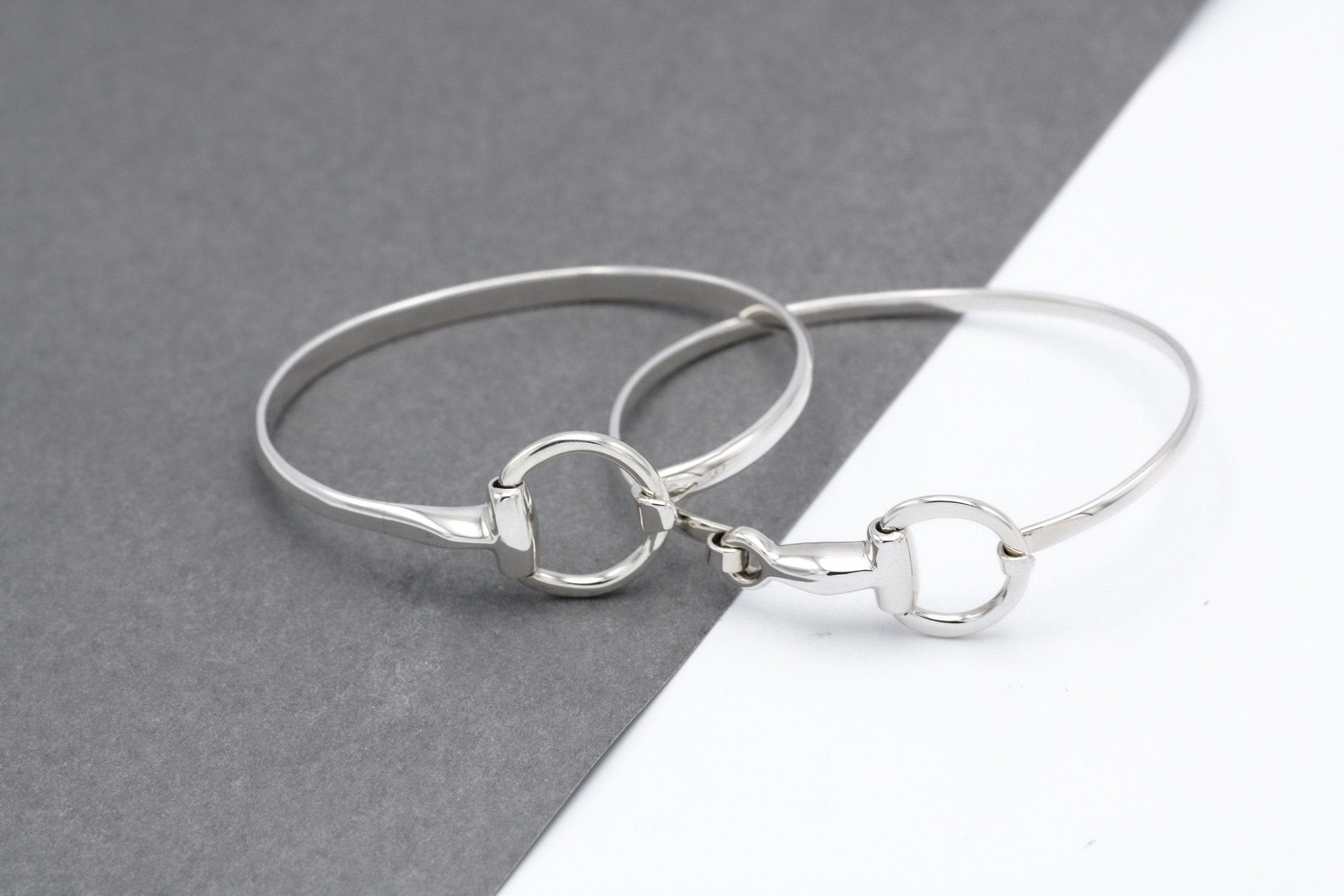 Vintage Gucci 925 Sterling Silver Horsebit Link Bracelet