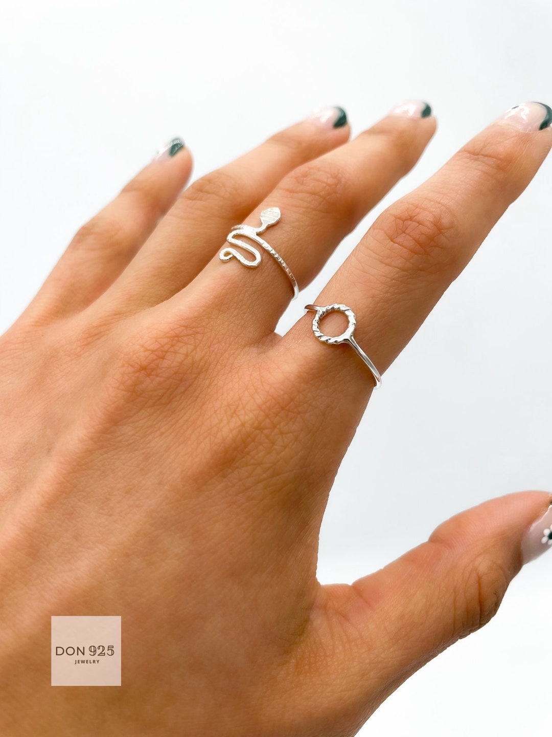 Buy Sterling Silver Ring, Circle Ring, O Ring, Twisted Circle Ring,  Infinity Ring, Karma Ring, Open Circle Ring, Minimalist Geometric Ring  Online in