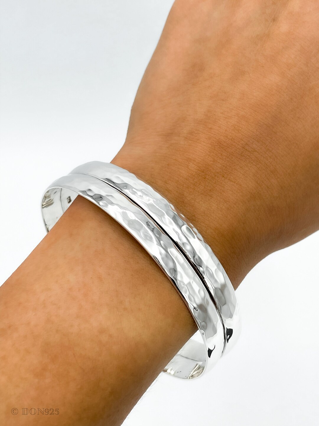 アクセサリー DOUBLE RL STERLING SILVER Hammered Cuff RRL RALPH LAUREN Men's Hammered Sterling Silver Cuff Size L