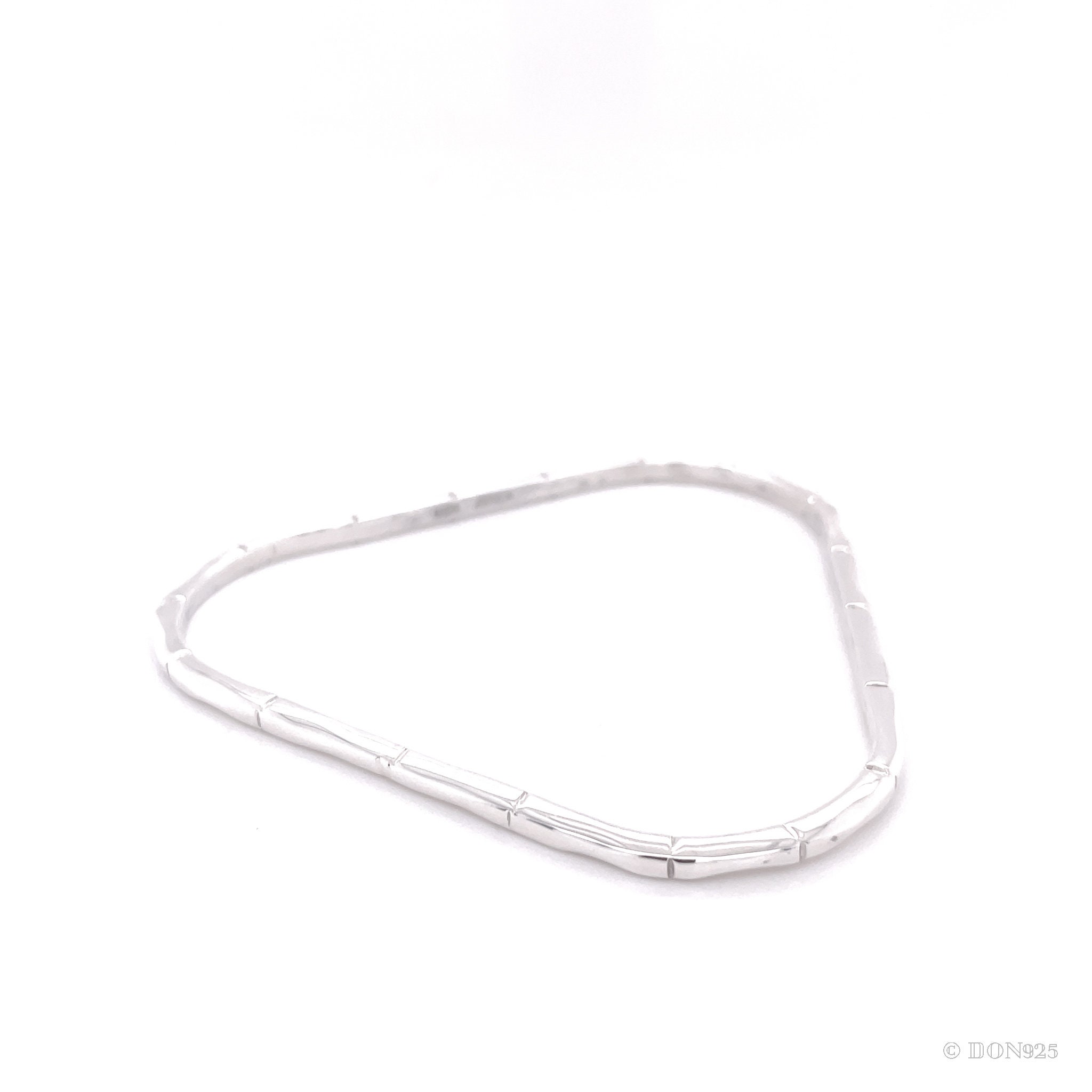 Sterling Silver Bangle Bracelet, Triangle Bangle, Geometric