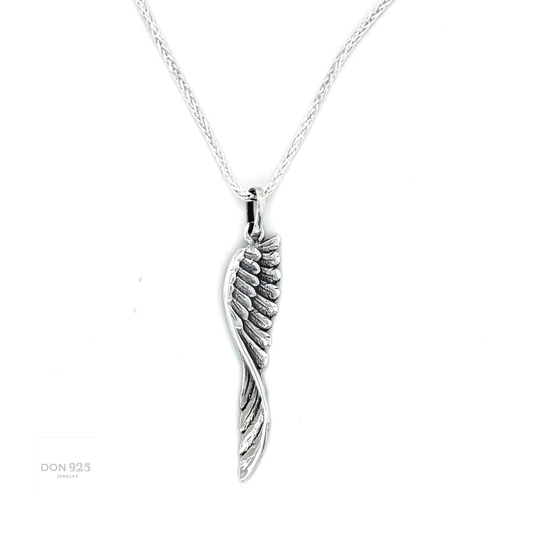 Sterling Silver Wing Pendant, Wing Jewelry, Silver Wing, Wing Charm
