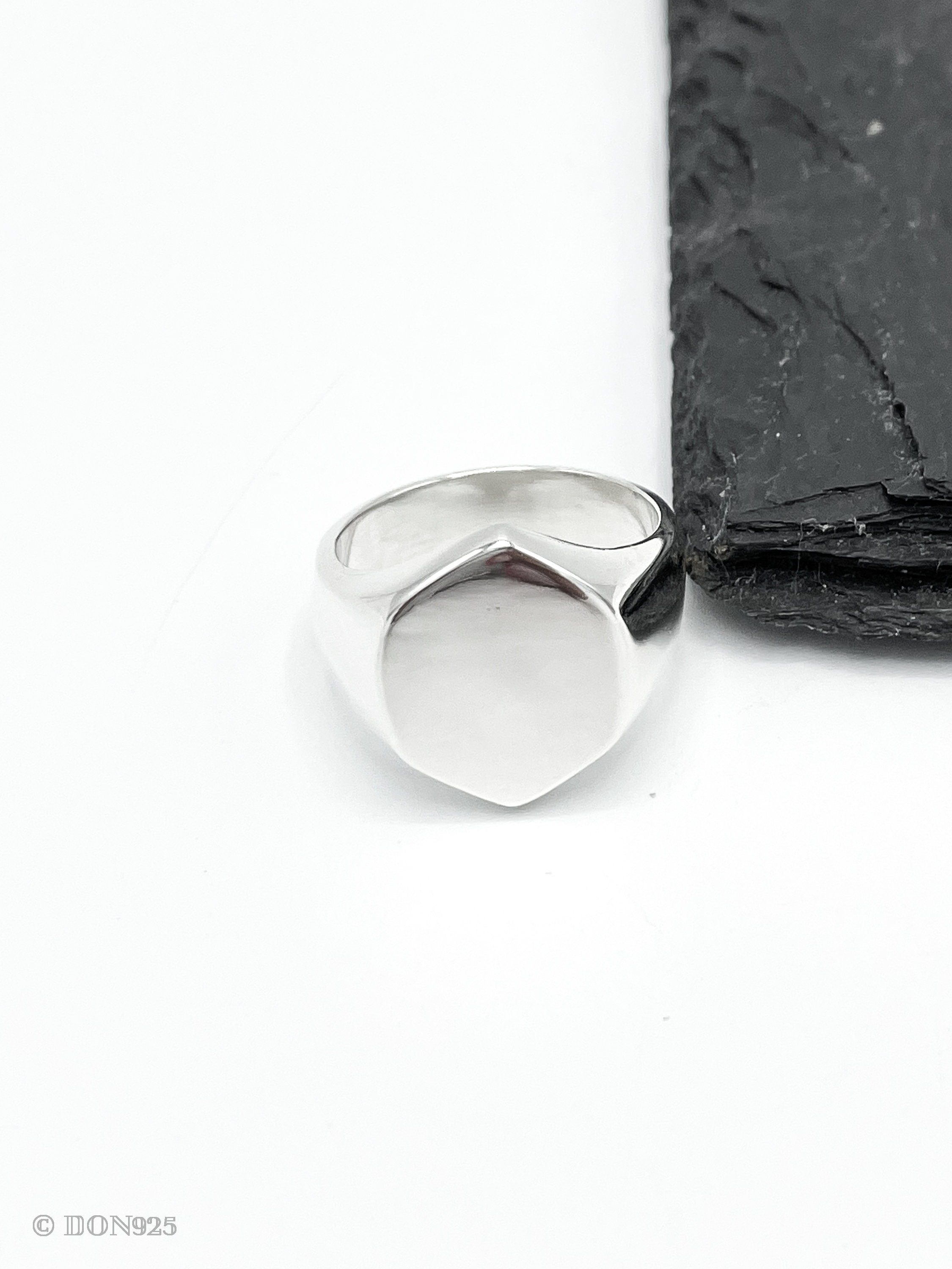 Sterling Silver Ring Hexagon Ring Geometric Etsy